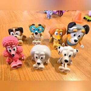 Bluey's Friends + Teacher Cartoon Dog Figurines Set